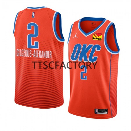 Maillot Basket Oklahoma City Thunder Shai Gilgeous-Alexander 2 Nike 2022-23 Statement Edition Orange Swingman - Homme